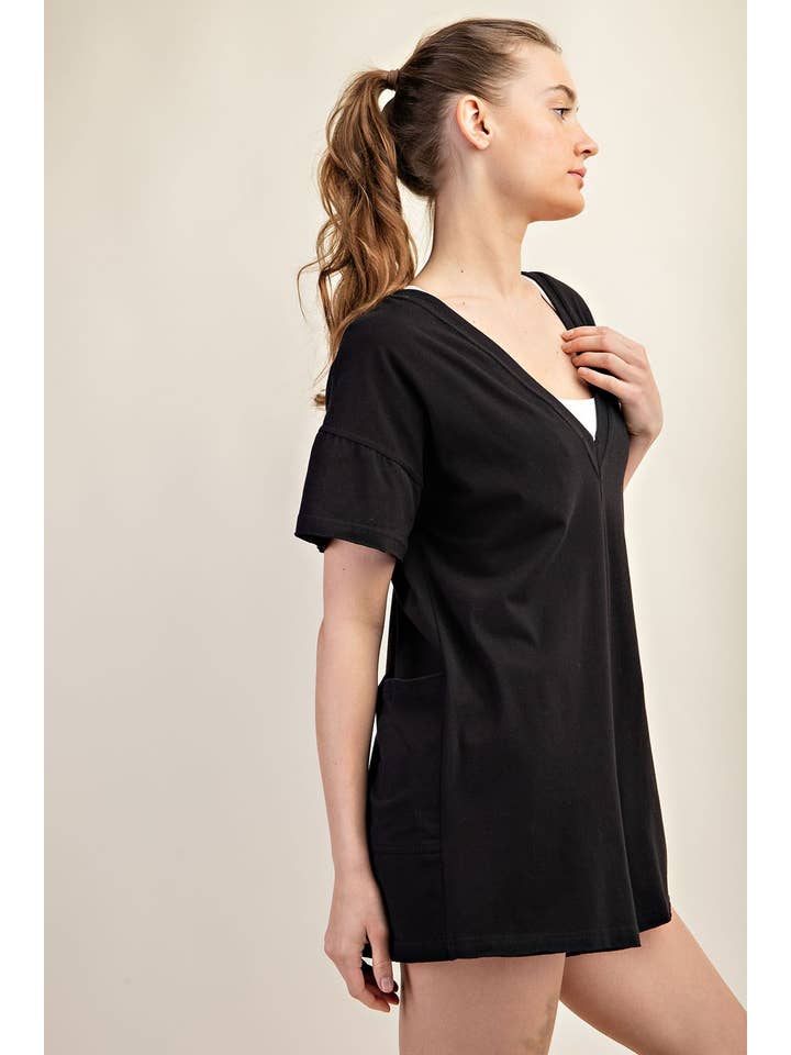 Peace Love Line - Wholesale Romper - Women's - PL2218 - COTTON LYCRA SOLID ROMPER