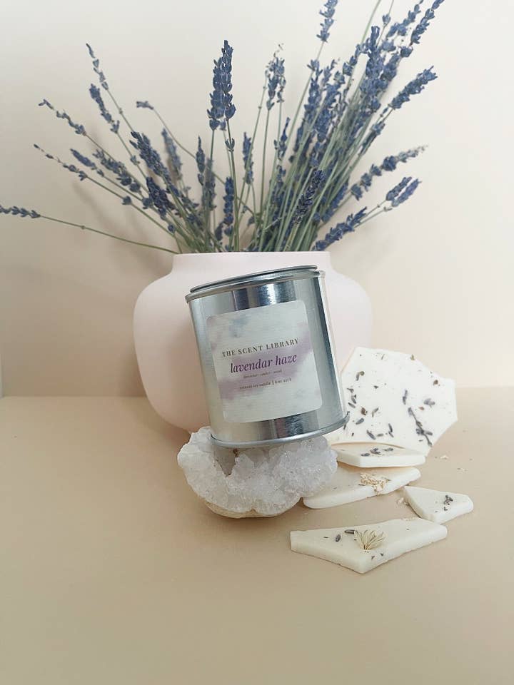 Lavender Haze Coconut Soy Candle 8oz - Notes: Lavender for wholesale by The Scent Library
