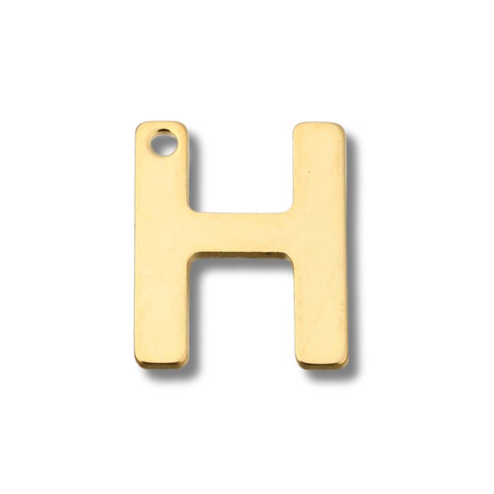 Love, Paige Designs - Wholesale Individual Charm/Pendant - Stainless Steel Gold Initial Letter Charm Set8
