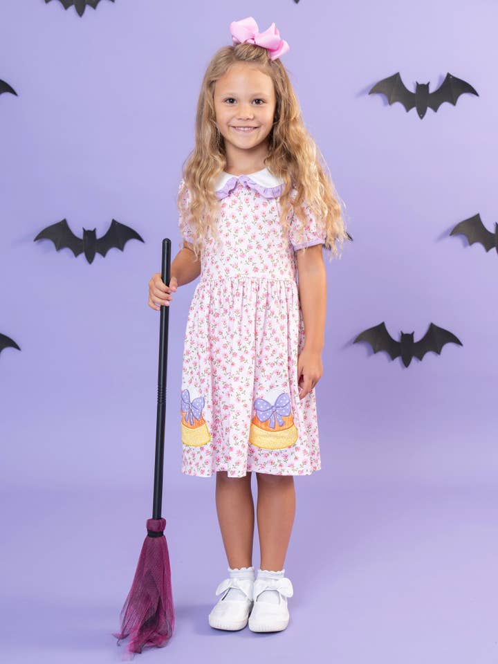 Marie Nicole Clothing - Wholesale Dress - Kids - Candy Blossoms Embroidered Ruffle Dress4
