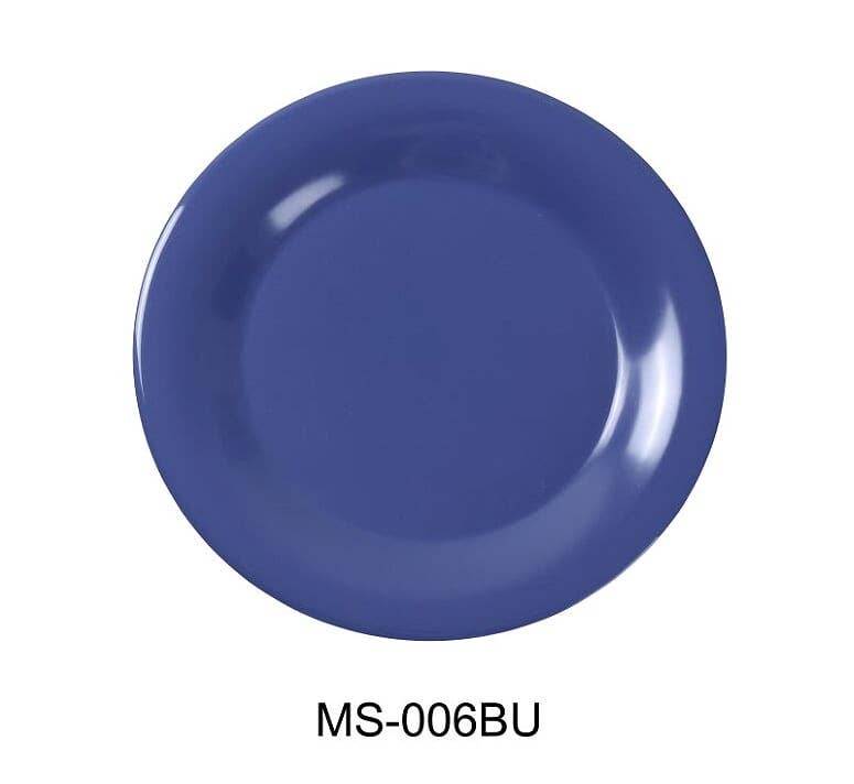 Yanco - Wholesale Dinner Plate - 6 1/2" WIDE RIM ROUND PLATE BLUE0