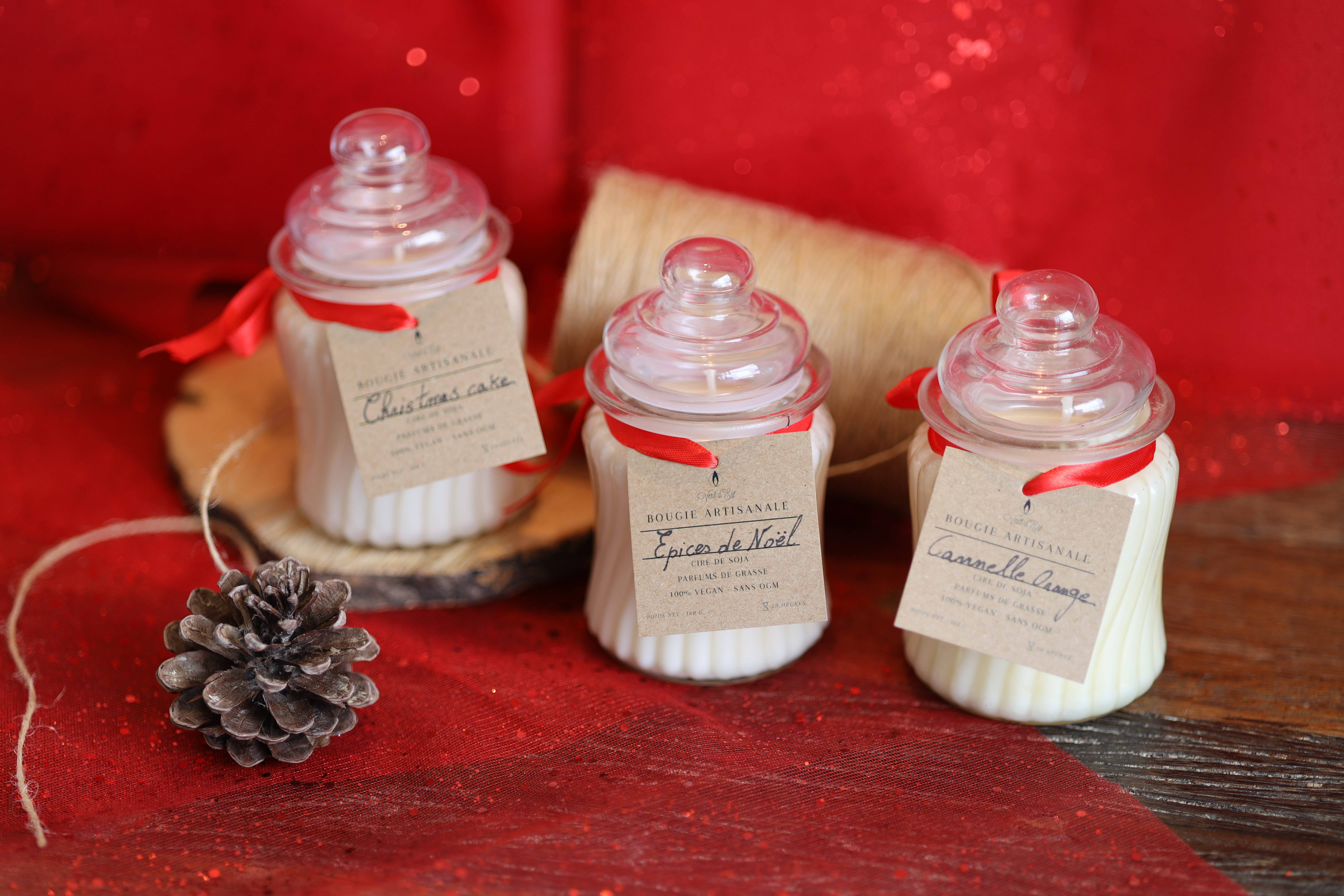 Bougies Vent d'Est - Wholesale Jar/Filled Candle - Christmas 3-Scent Candy Candle Pack1