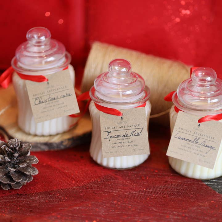 Bougies Vent d'Est - Wholesale Jar/Filled Candle - Christmas 3-Scent Candy Candle Pack1
