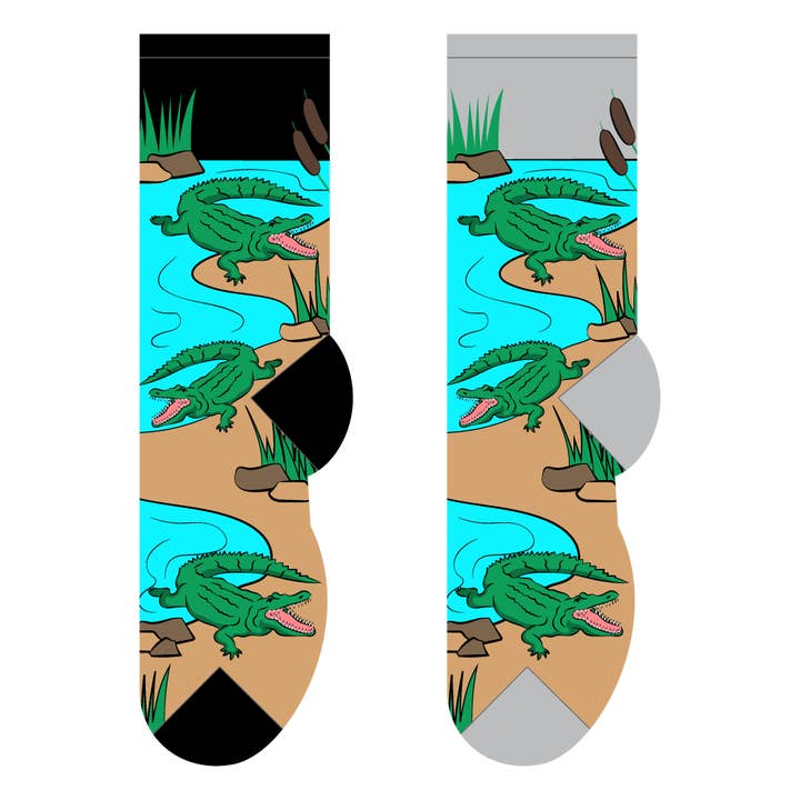 FOOZYS Fun Socks - Wholesale Socks - Men's - Alligator Socks