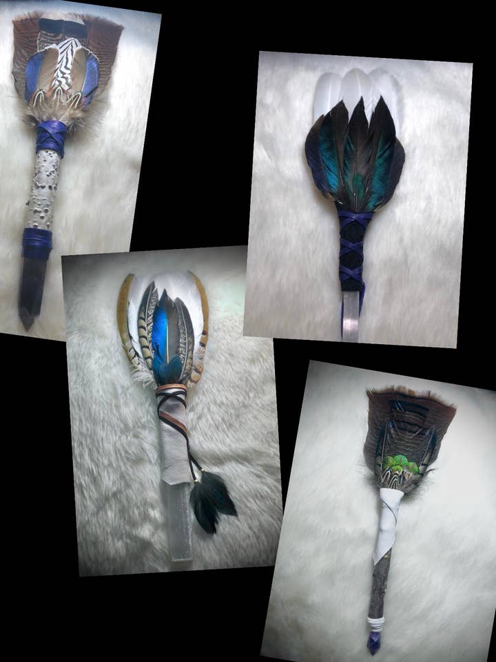 Spirit Fan - Smoke Cleansing - Custom Made - for wholesale by BlakByrd Botanika