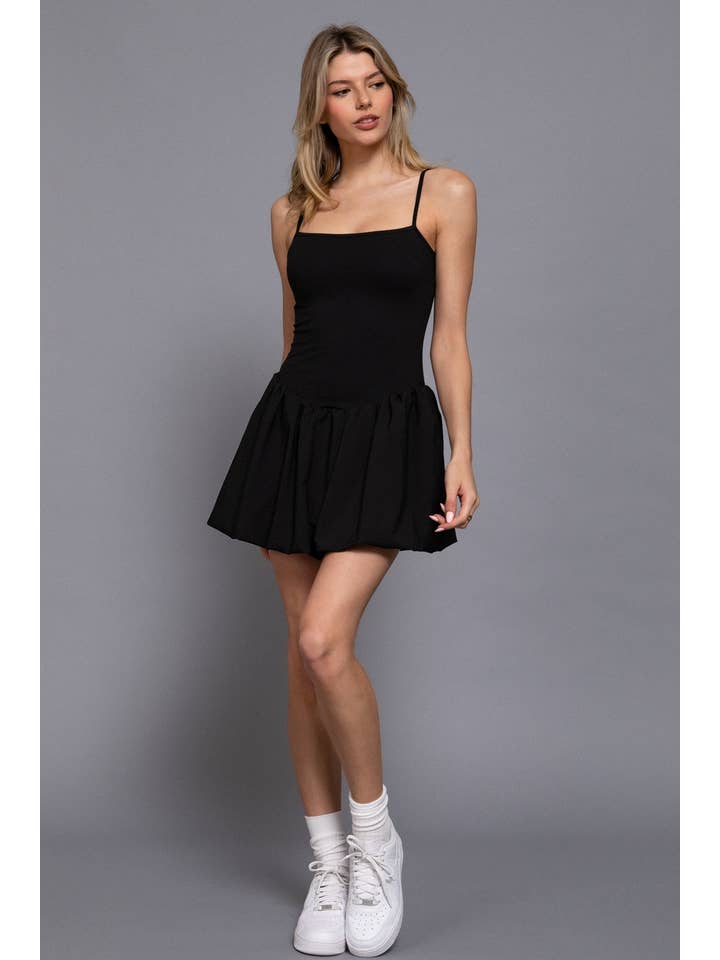 Active Basic | Active USA - Wholesale Athletic Dress - Women's - Straight Neck Cami Bubble Hem Mini Skort Dress14