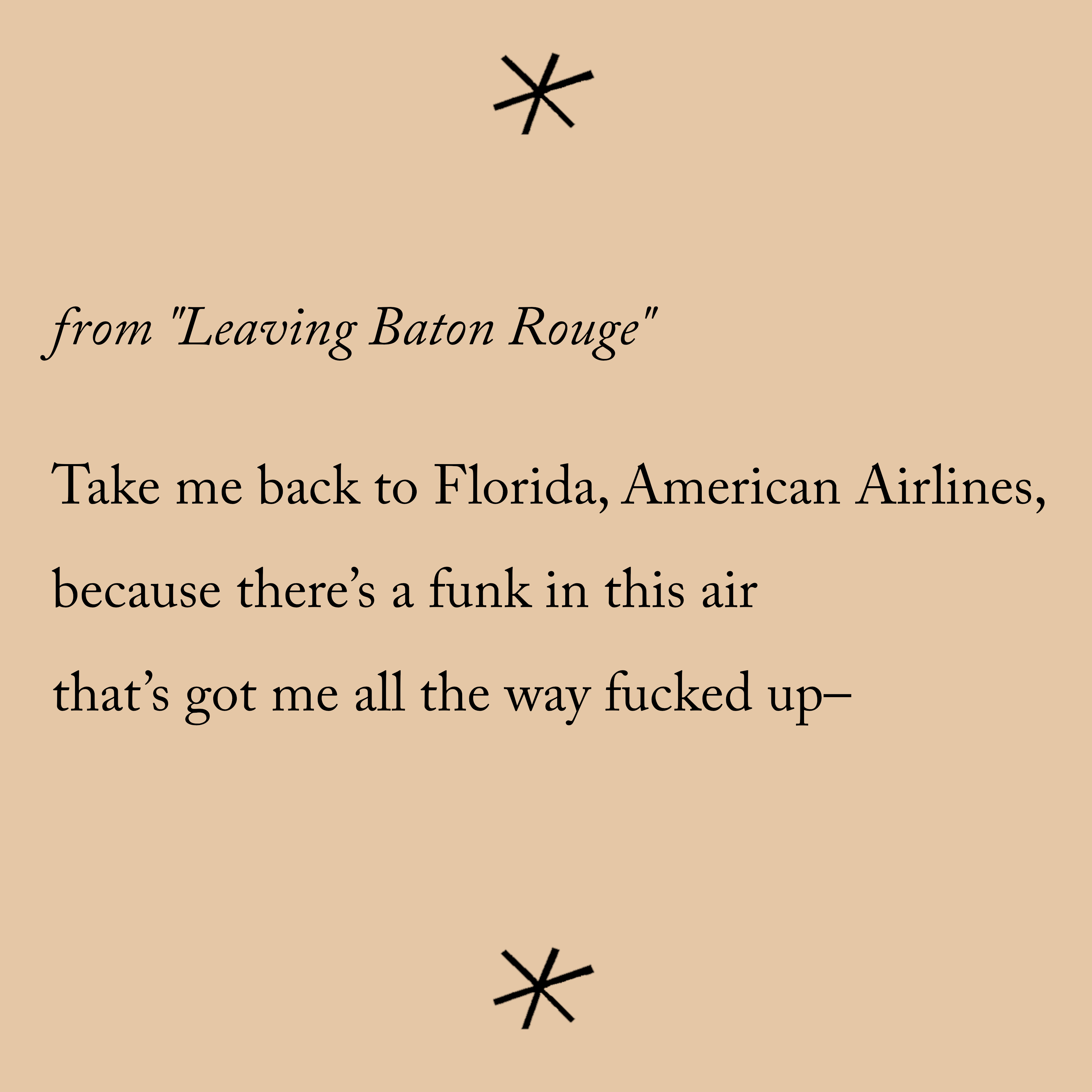 Bottlecap Press - Wholesale Poetry & Drama - Leaving Baton Rouge, by Parker Logan1