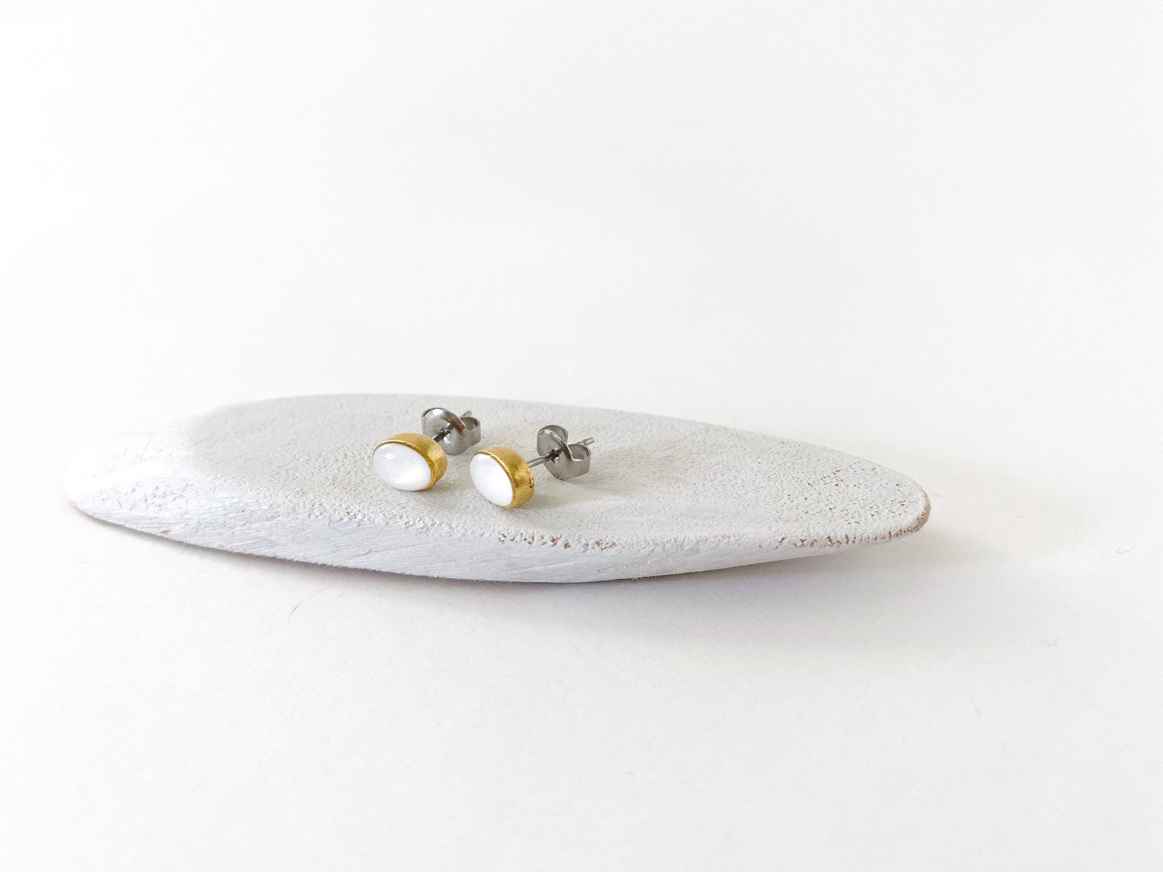 Jenica Jewelry - Wholesale Stud/Post Earrings - Small White Stud Earrings - Multiple Options14