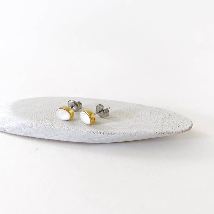 Jenica Jewelry - Wholesale Stud/Post Earrings - Small White Stud Earrings - Multiple Options14