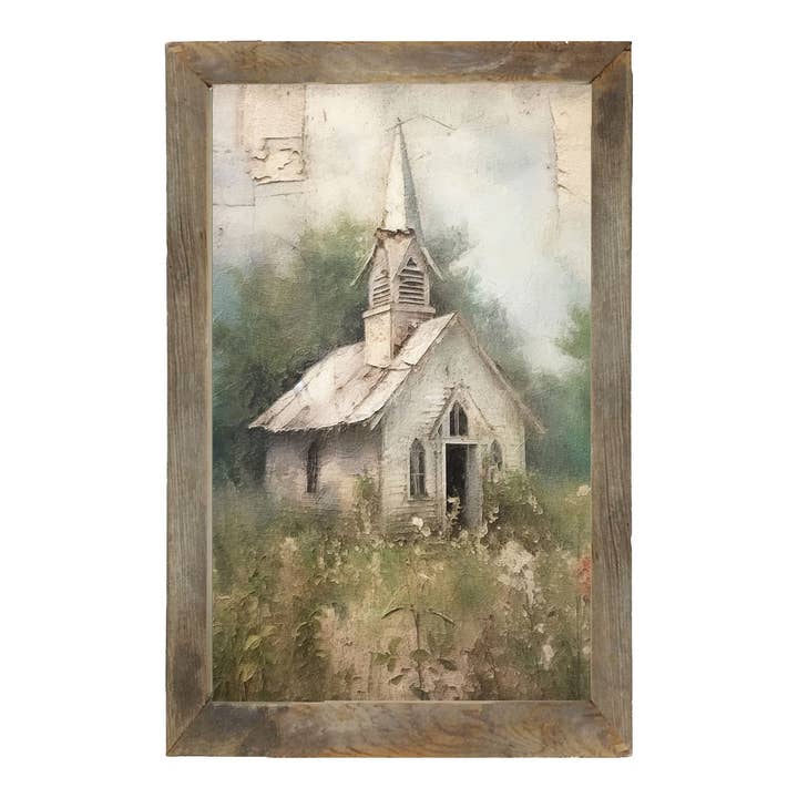 ginger blue - Wholesale Art Print - Old Country Church 2-Vertical