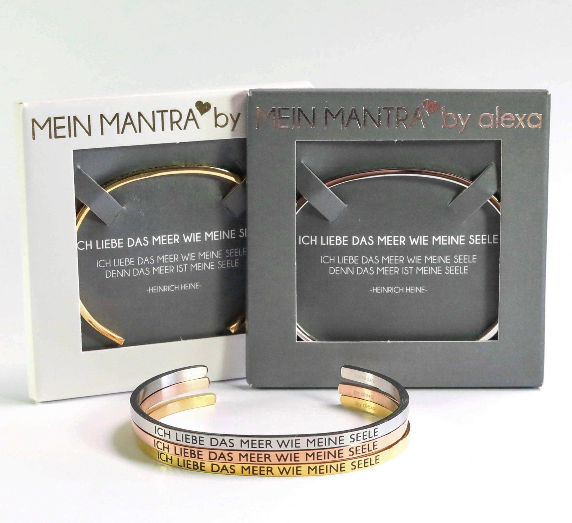 Mein Mantra – Großhandel Armreif – MANTRAARMREIF - ICH LIEBE DAS MEER WIE MEINE SEELE0