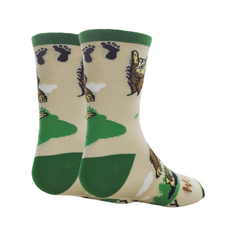 Oooh Yeah/Sock It Up/Oooh Geez Slippers - Wholesale Socks - Kids - Stay Wild | Kids' Novelty Bigfoot Cotton Crew Socks