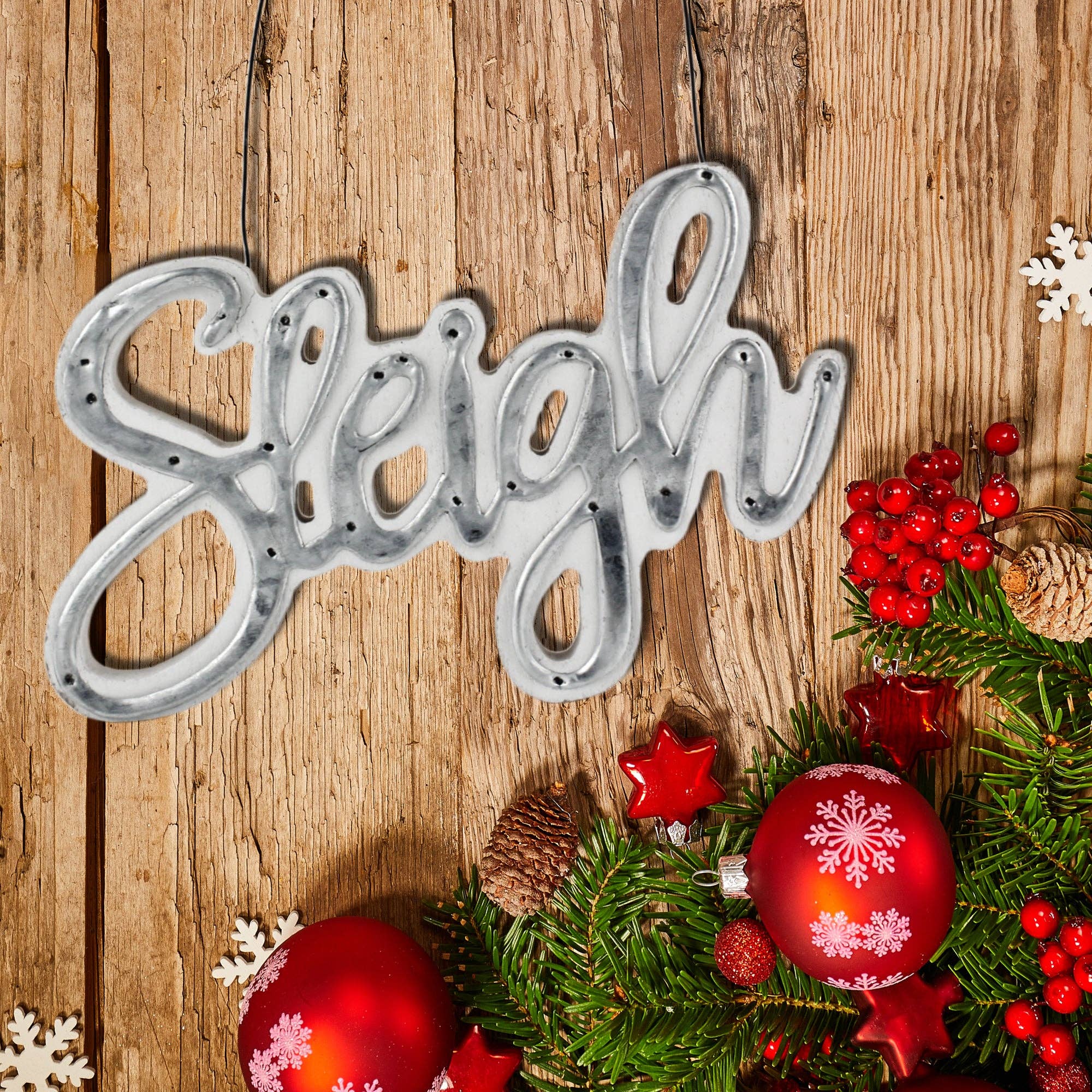 Kurated Korner - Wholesale Ornament - AuldHome Design Large Christmas Word Art Ornaments7