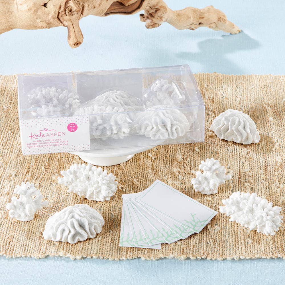 Kate Aspen - Wholesale Place Card / Place Holder - Seven Seas Coral Place Card/Photo Holder (Set of 6)2
