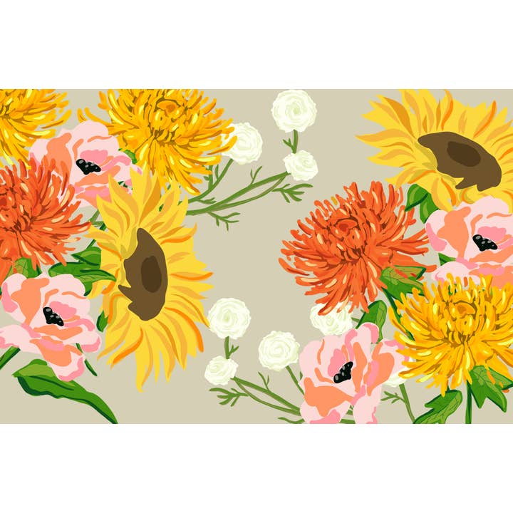 Hello Fall Paper Placemat Pad, Taupe for wholesale by Taylor Beach Design