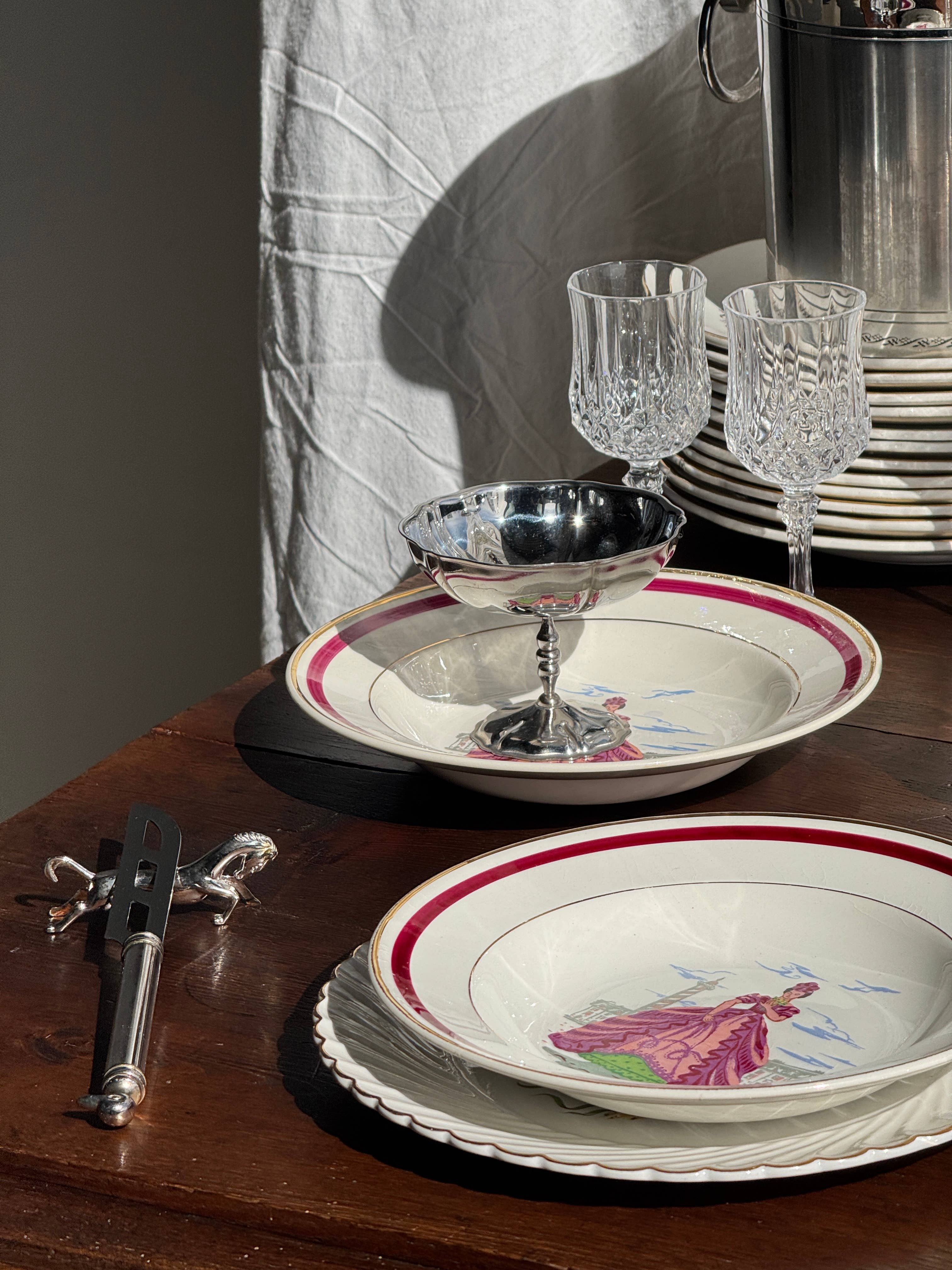 Office Objets - Wholesale Dinner Plate - Set of 6 Ile de France deep plates D22.510