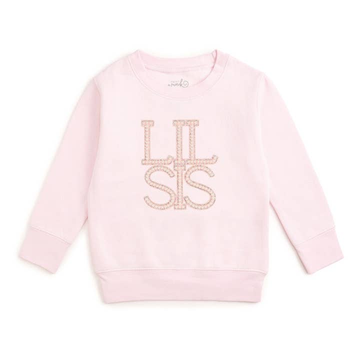Lil Sis Pearl Patch Sweatshirt - Family Fun - Kids Clothing for wholesale by Sweet Wink