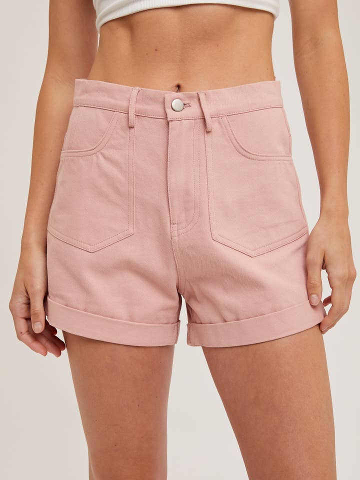 Bluivy - Wholesale Shorts - Women's - HIGH-RISE DENIM MOM SHORTS SIDE POCKETS