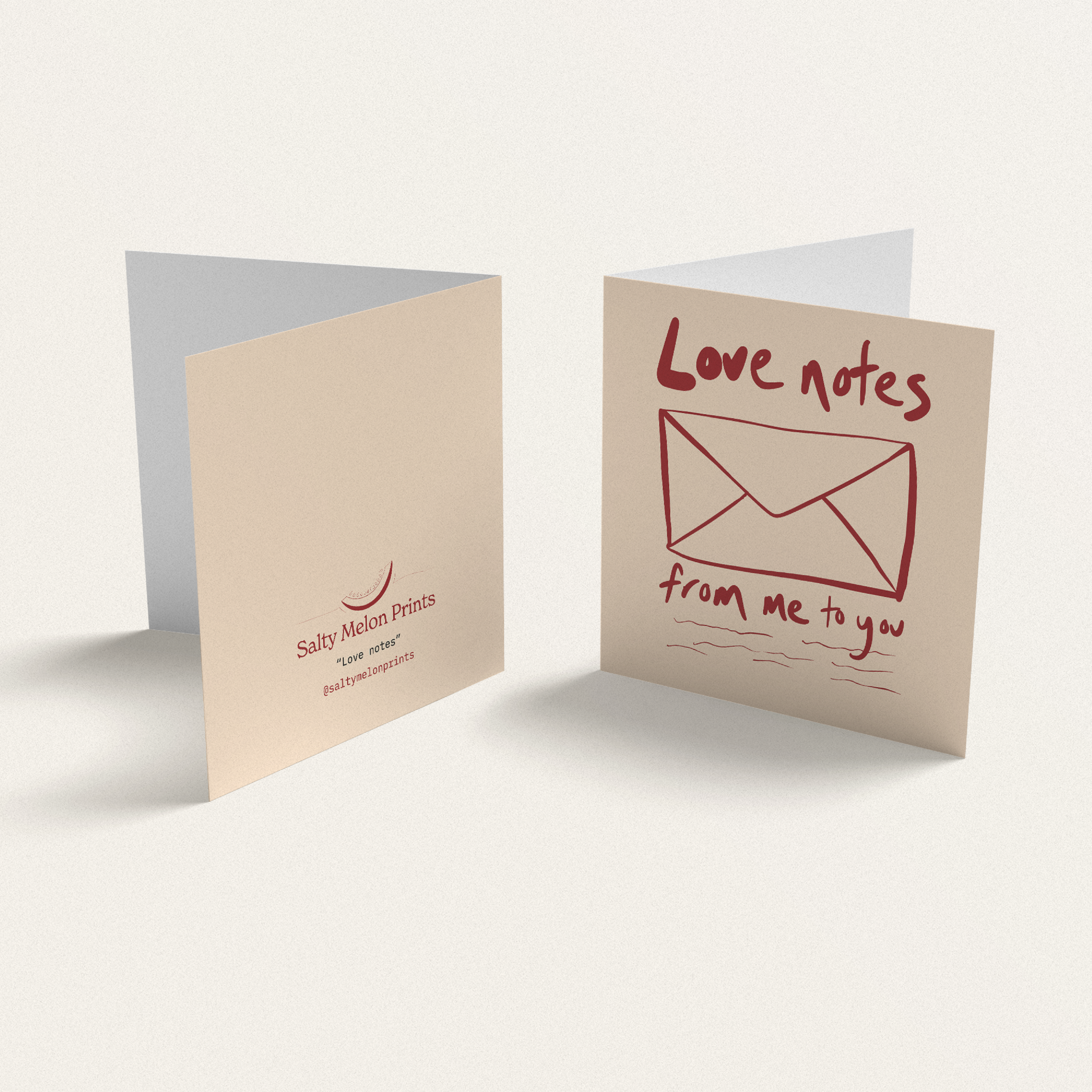 Salty Melon Prints – Engroshandel Kærlighedskort – Mini - KÆRLIGHEDSBEMÆRKNINGER0