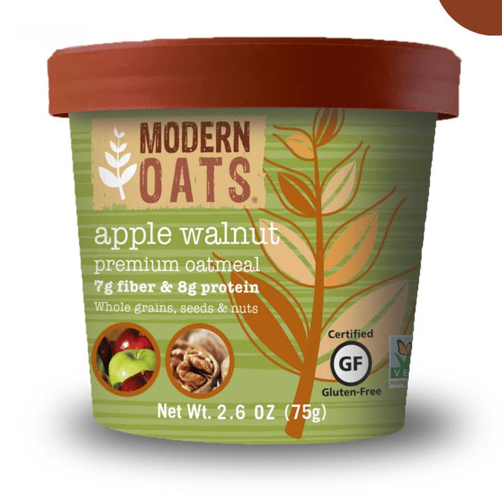 Modern Oats Apple Walnut Oatmeal, 2.6 Ounce (Pack of 12) for wholesale by Innovative Beverage Concepts
