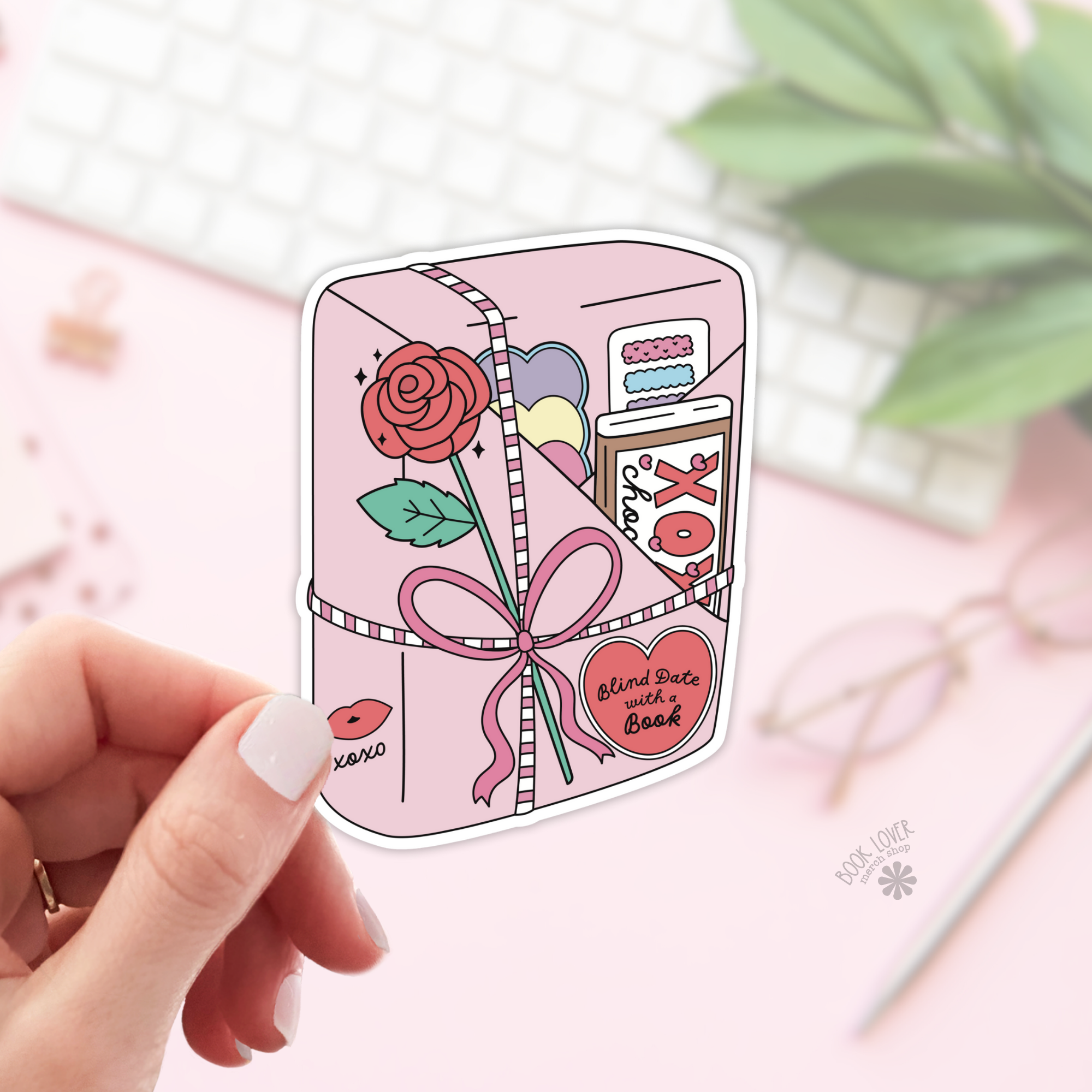 Book Lover Merch Shop - Vente Autocollant - Autocollants de rendez-vous de livre de la Saint-Valentin / Autocollants de livres / Amoureux des livres0