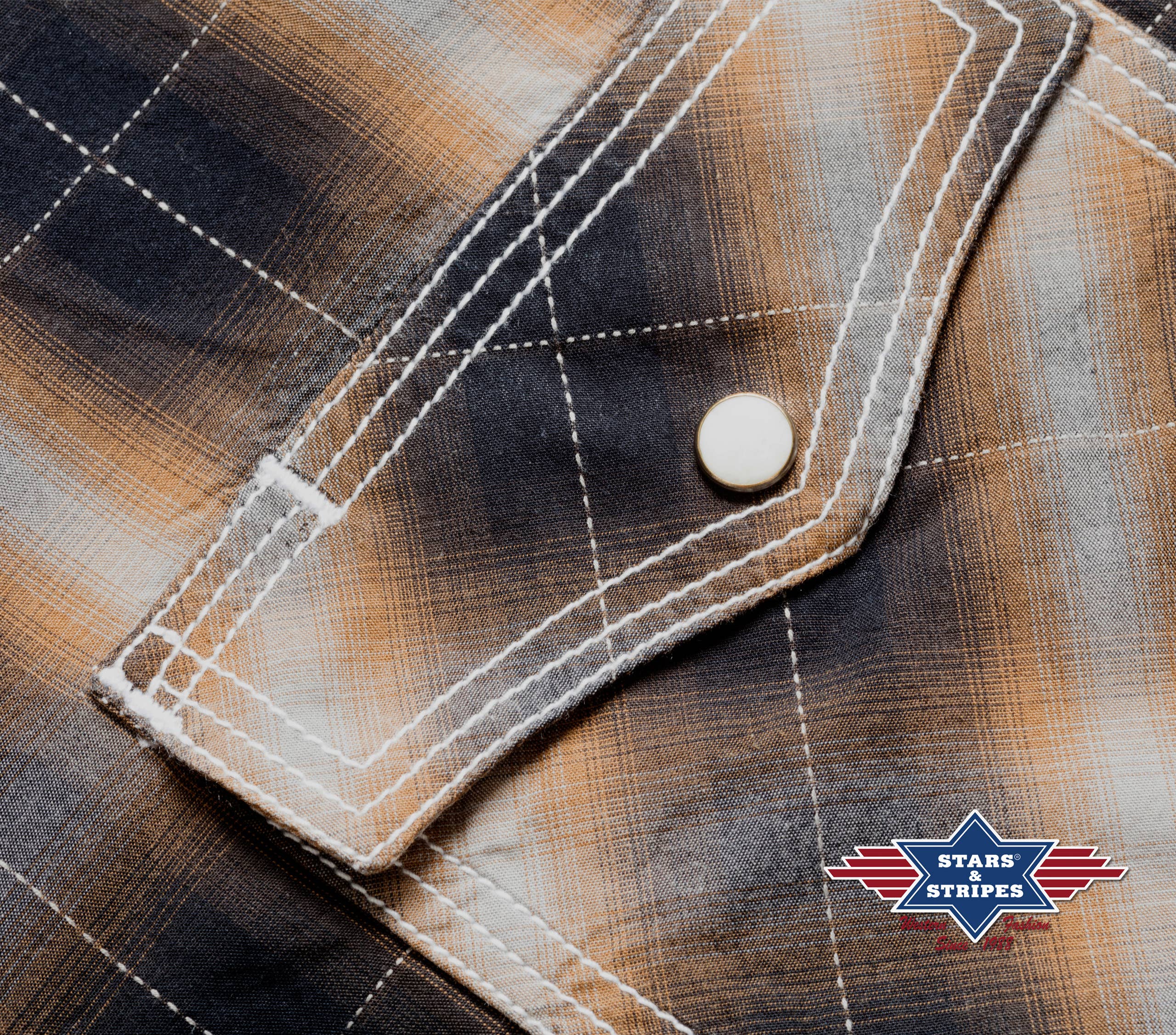 Stars & Stripes® - Wholesale Button Down Shirt - Men's - Western checkered shirt - Tanner3
