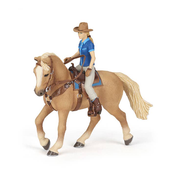 PAPO Horses and Ponies Cowgirl and Her Horse Toy Figure (515 for wholesale by Meroncourt Europe Ltd