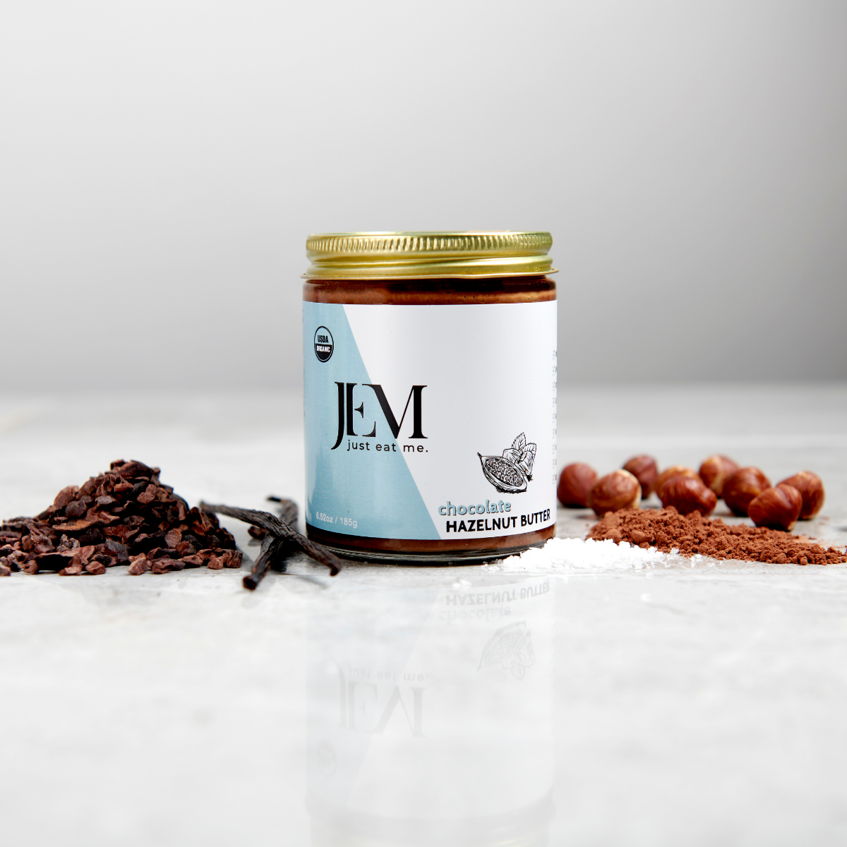 JEM Organics - Wholesale Nut Butter - 6.52 oz JEM Organics Chocolate Hazelnut Butter2