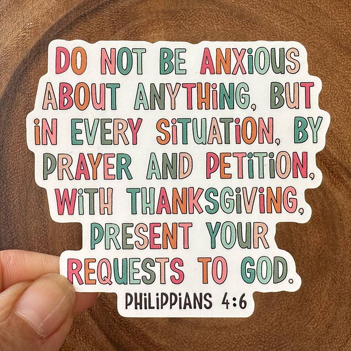 Ne vous inquiétez de rien | Autocollant encourageant la foi pour la vente par Missional Merch