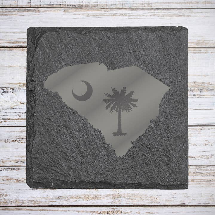 Slate Coasters: South Carolina State Palmetto Coasters for wholesale by Mermaid of Hilton Head