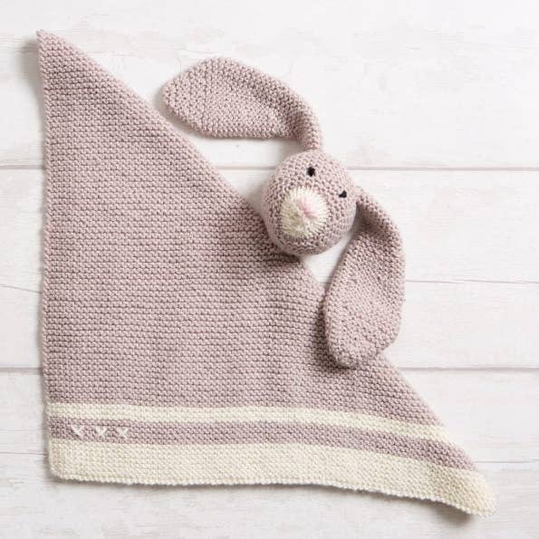 Wool Couture Company - Wholesale Knitting/Crochet Supplies - Mabel Bunny Baby Comforter Knitting Kit8
