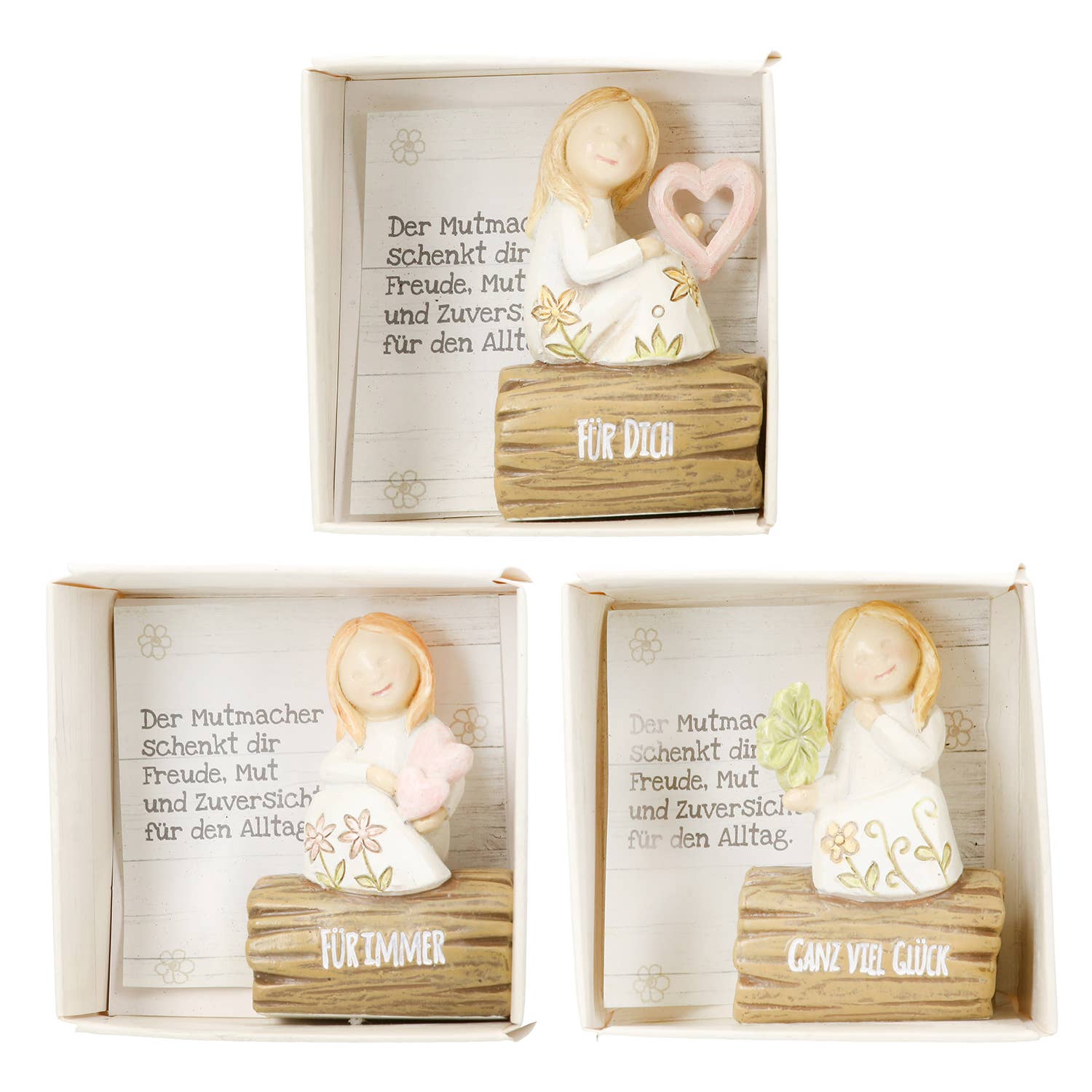 natural colors Figure Angel Motivator 3-assorted beige H. 8.5 cm, PU 18 for wholesale on Faire0