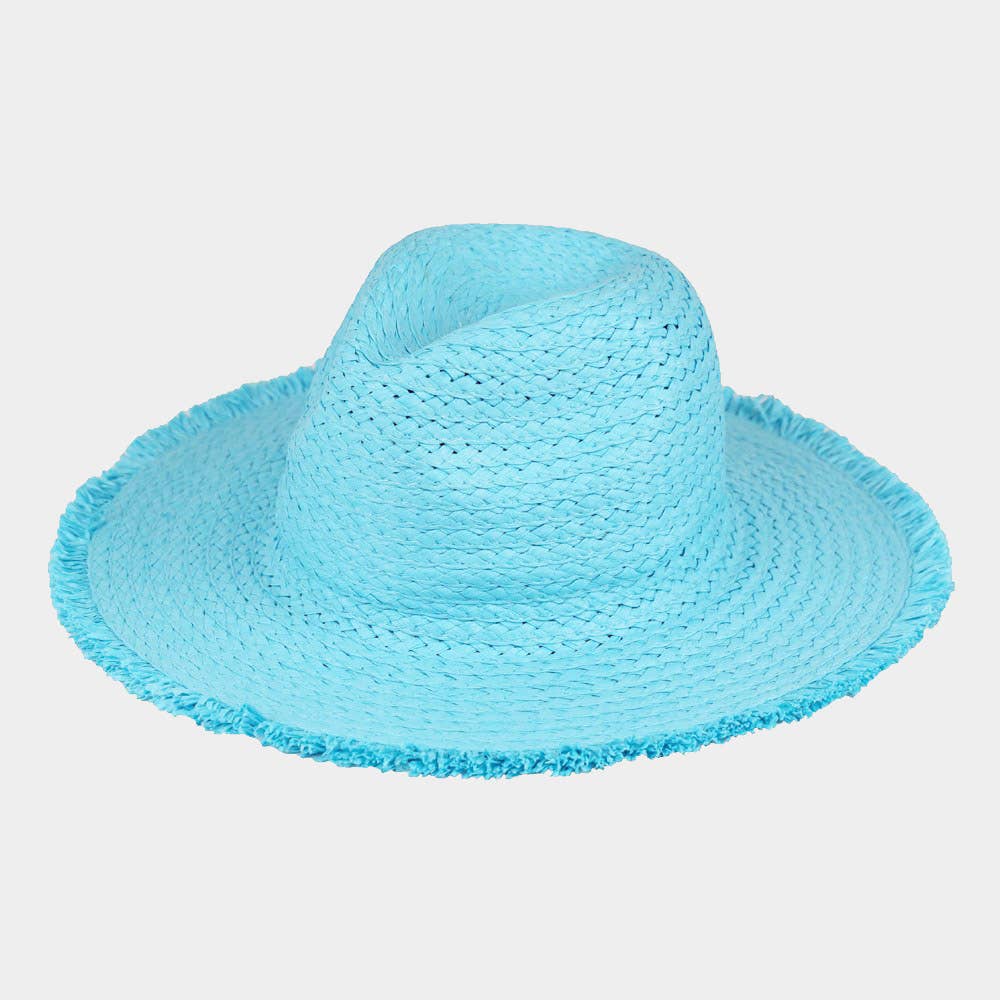Sensibling Corp. - Wholesale Straw Hat - Women's - Frayed Solid Straw Sun Hat6