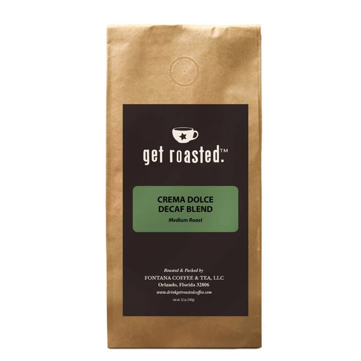 Espresso Crema Dolce Decaf Mittlerer Braten, 12 oz. für den Großhandel von Fontana Coffee & Tea, LLC