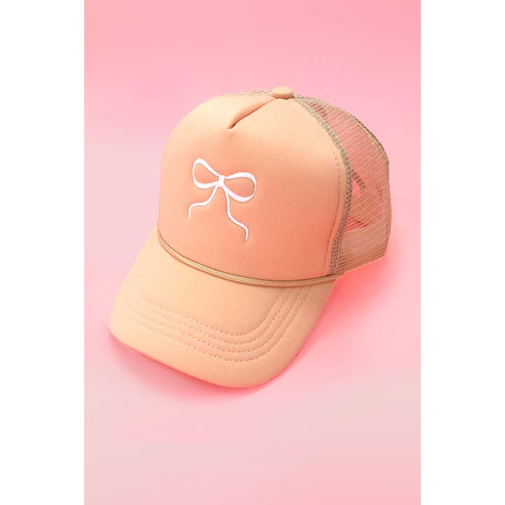 JOSSLYN by wall to wall - Vendita all'ingrosso Cappellino da camionista - Donna - CAPPELLO TRUCKER CON FIOCCO RICAMATO | 40HW7186