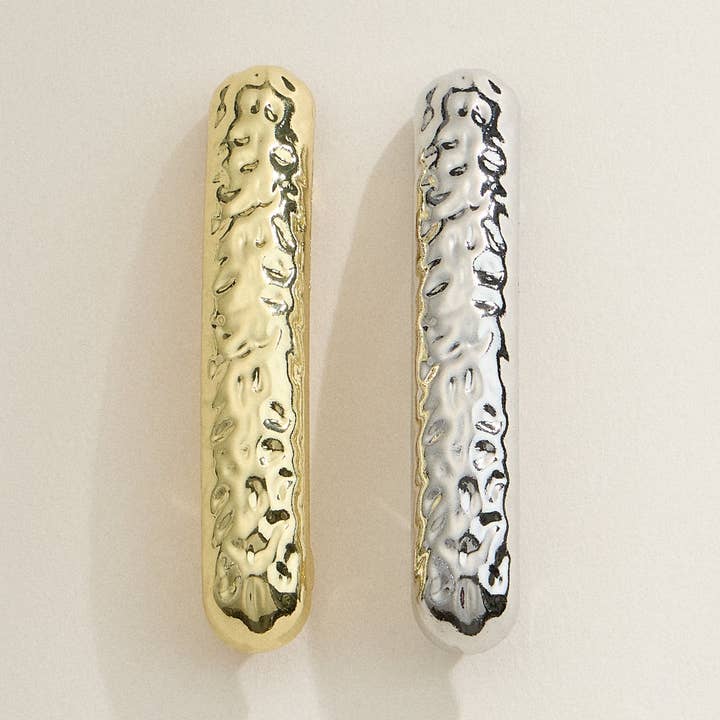 Hammered Textured Metal Hair Clip for wholesale by Lilla Haven