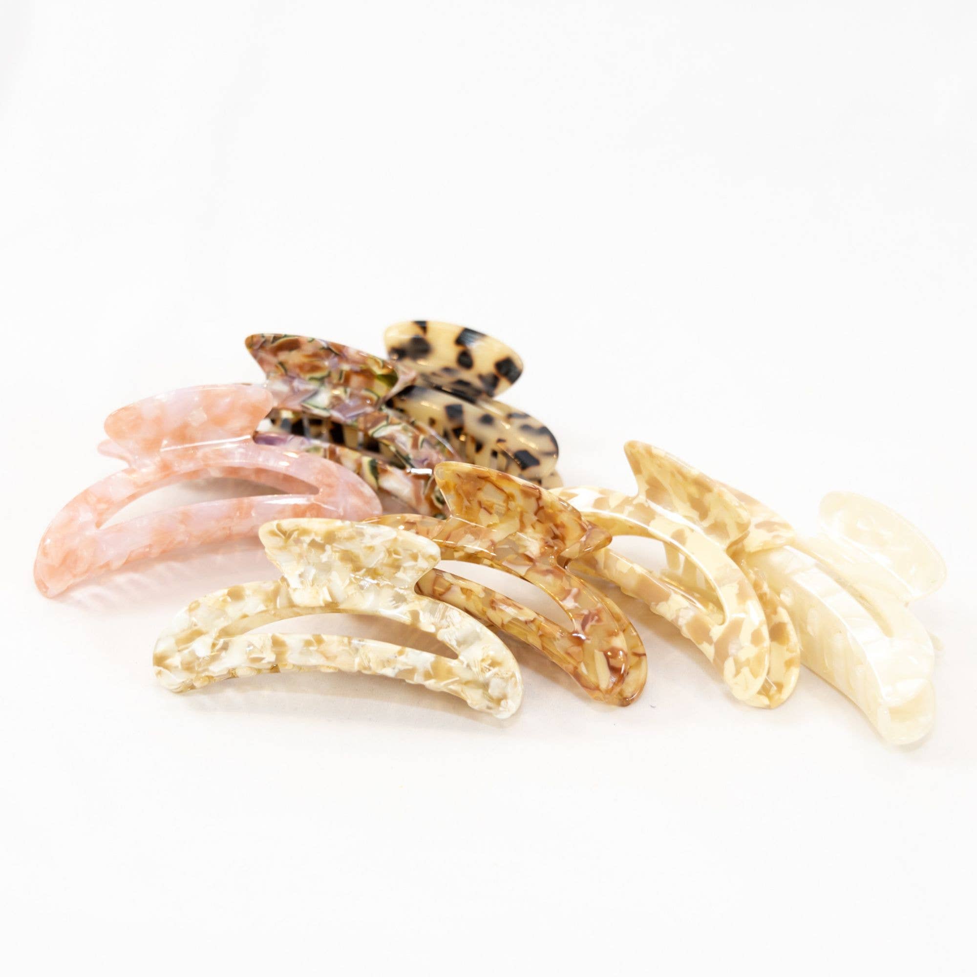 Axcessorize – Engroshandel Hårspænde - Dame – Hair Claw Clip - Akryl blandet halvmåne formet hår klo7