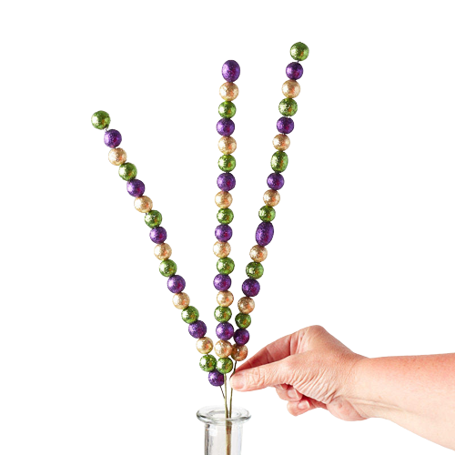 Factory Direct Craft - Wholesale Ornament - 27" Mardi Gras Round Ball Stem 2
