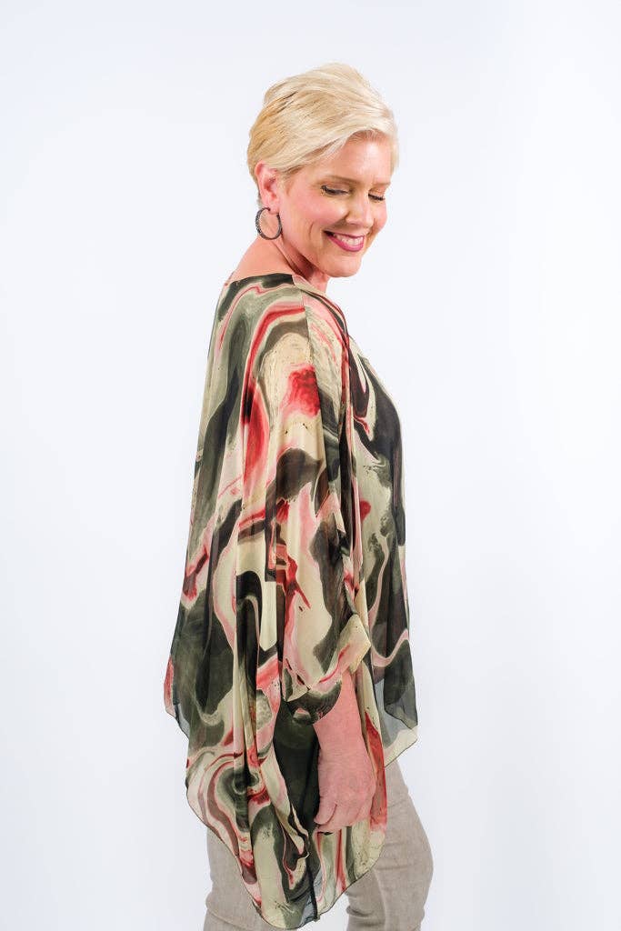 TINA Stephens Italy/Tees By Tina – Kaftan - Mulher por atacado – Swirl Kaftan (BQ201SW)7