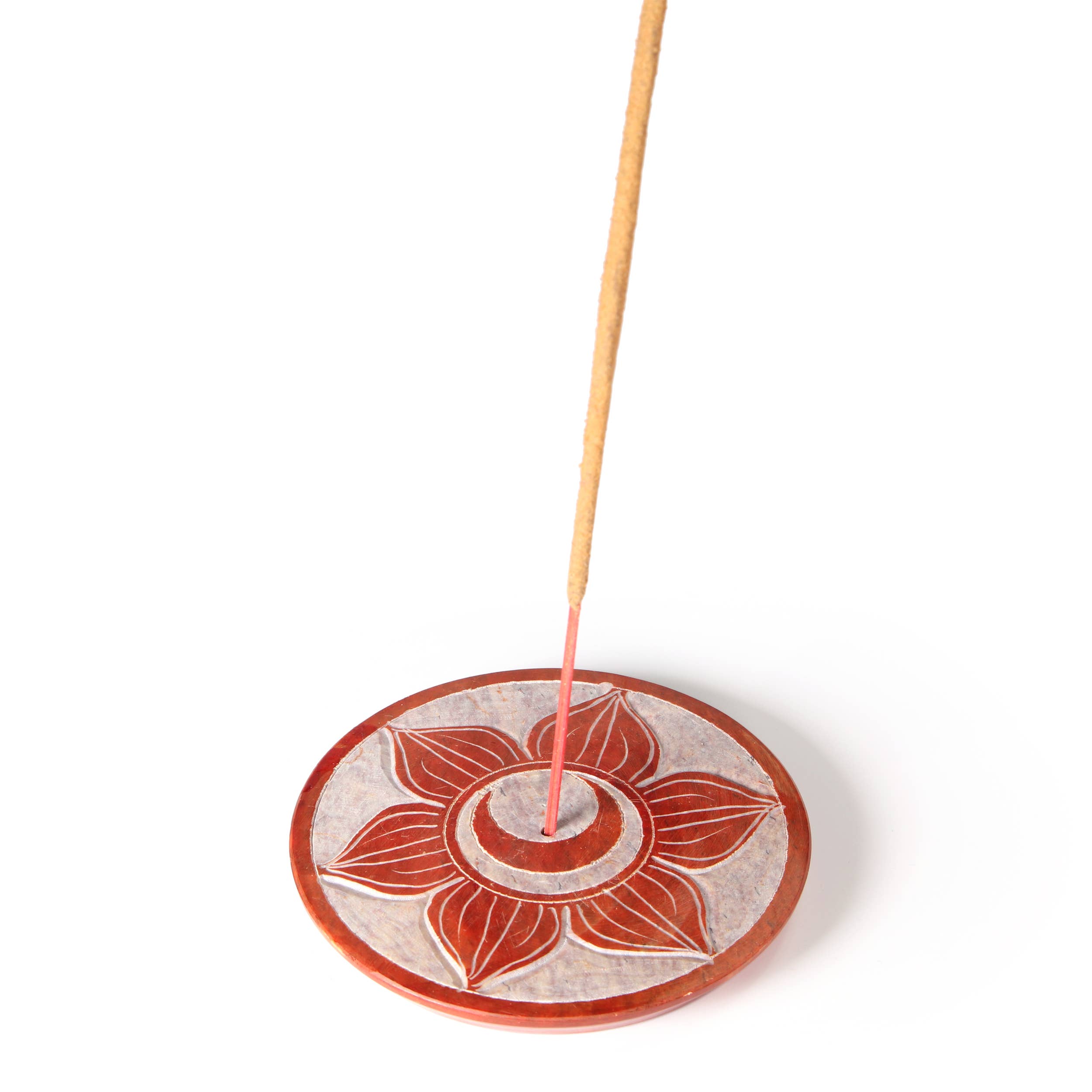 Prabhuji's Gifts - Wholesale Incense Holder - Incense Burner - Soapstone Plate Sacral Chakra Svadhishtana1