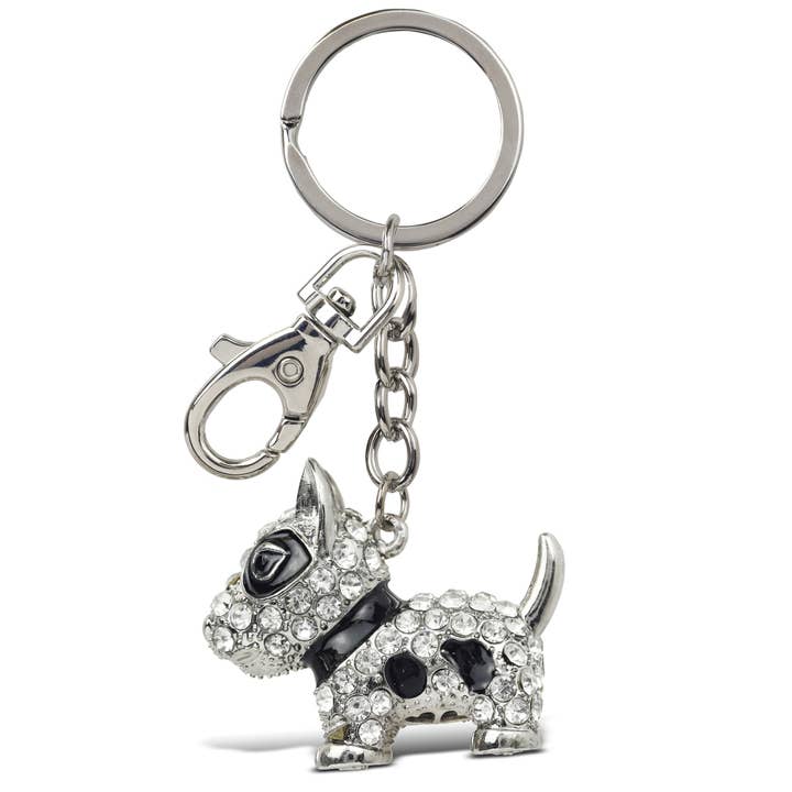 Cota Global – Porta-chaves - Unissexo por atacado – Charms Cintilantes - Cão Bull Terrier