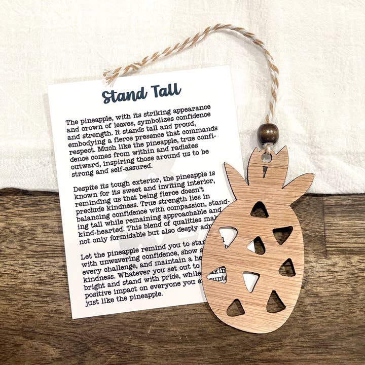 Ergin Studio - Wholesale Ornament - Stand Tall - Pineapple Story Card Ornament Gift