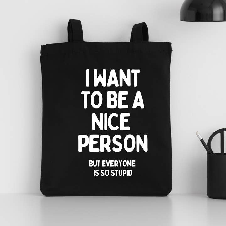 saco rude pessoa simpática saco de compras presente para professores texto engraçado por atacado de Kutuleras