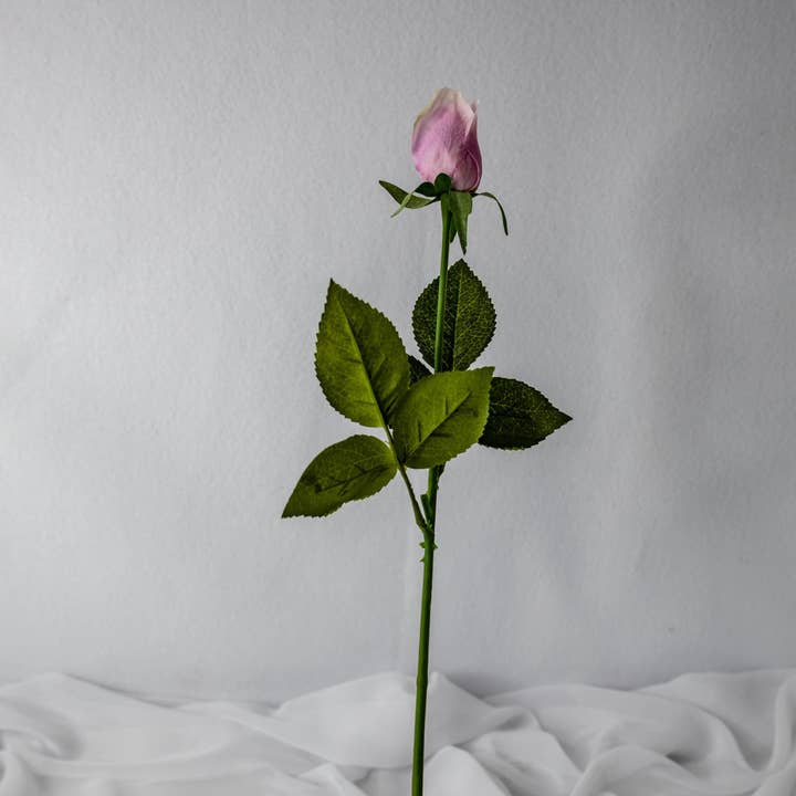 Realistic Artificial Flowers - Wholesale Artificial flowers - Dusky Pink Real Touch Rose Bud - Realistic Artificial Flowers1