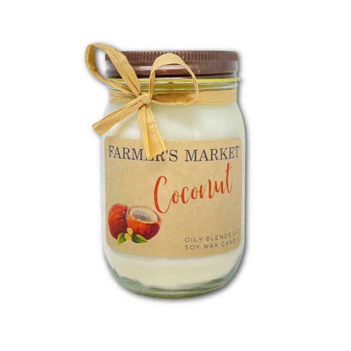 Oily Blends - Wholesale Jar/Filled Candle - Jumbo Farmer's Market Candles - 100 Hour Burn Time14