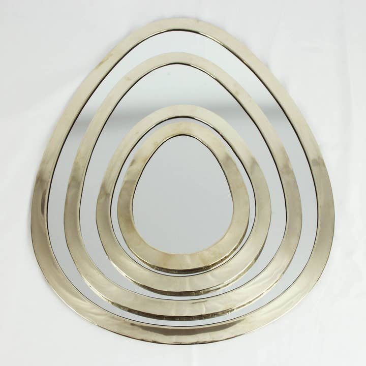 Artisan Stories – wholesale Wall mirror – Silver Brass Marrakech Egg Mirror