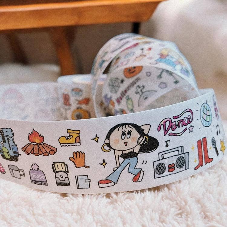 RiN! Studio US - Wholesale Washi Tape - Kawaii Washi Tape, Bullet Journaling Washi Tape, BuJo Tape, Girl Power Gift, Girl Washi Tape, Kawaii Craft Tape, Fashion Scrapbook Tape2