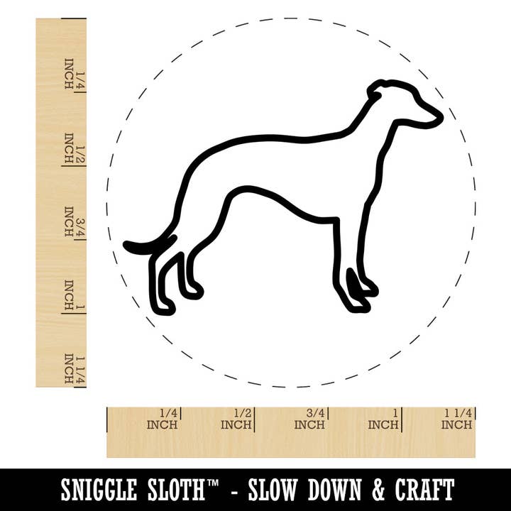 Sniggle Sloth - Wholesale Rubber/Decorative Stamp - Whippet Dog Outline Rubber Stamp for Stamping Crafting Planners3