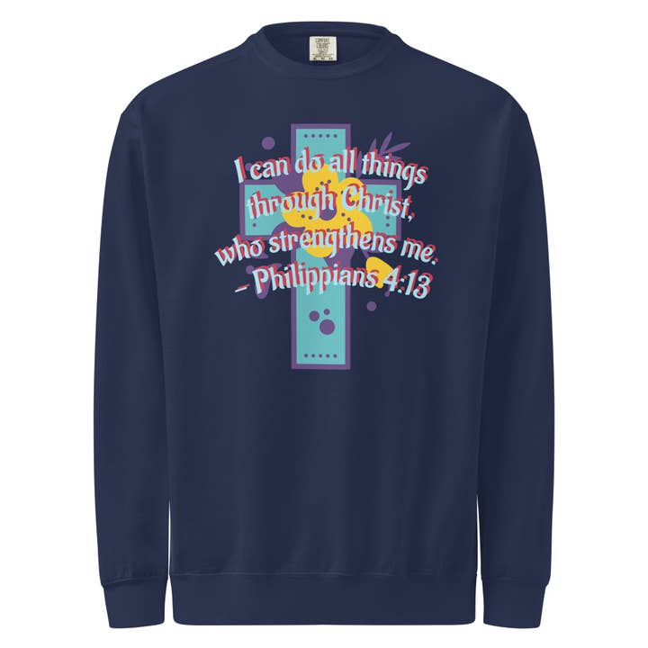 Unisex garment-dyed sweatshirt for wholesale by Grow Your Faith