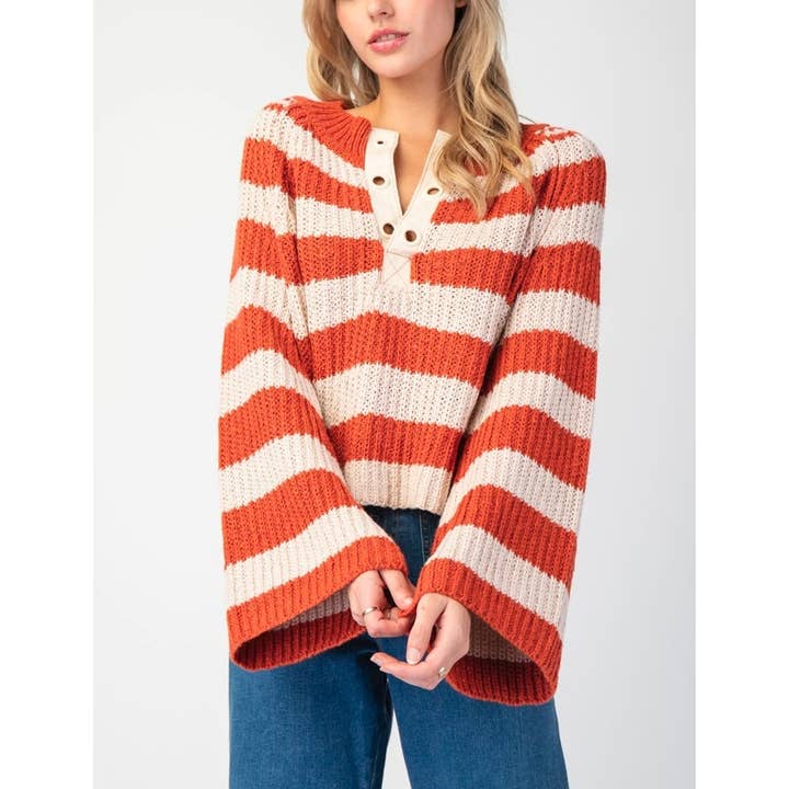 Jersey de Manga Acampanada a Rayas 10406 para venta al por mayor de Coloring You